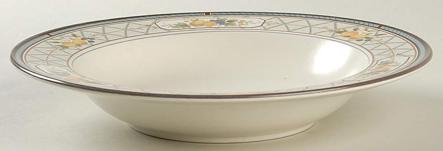 Basket of Fruit Large Rim Soup Bowl by Mikasa-1