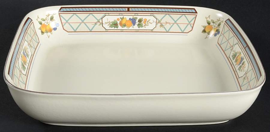 Basket of Fruit 10" Square Baker by Mikasa-1
