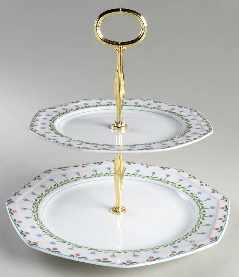 Bali Hai 6 5/8"-10"  2 Tiered Serving Tray (Dp, Sp) HC by Mikasa-1