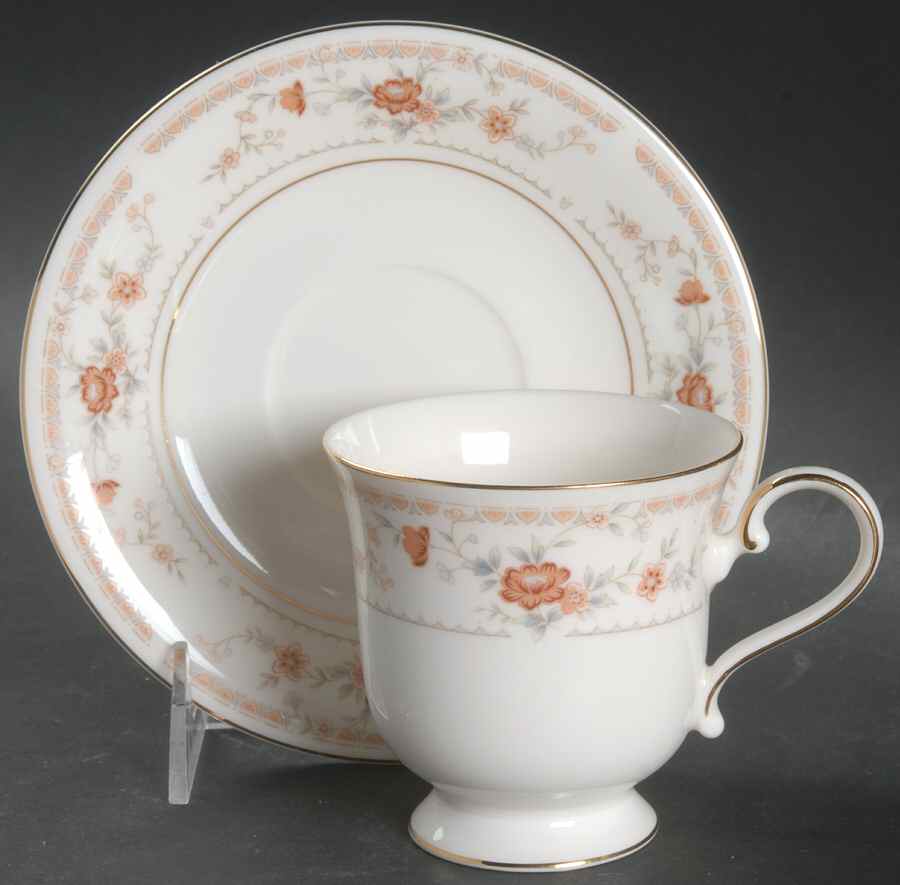 Ballad Footed Cup & Saucer Set by Mikasa-1