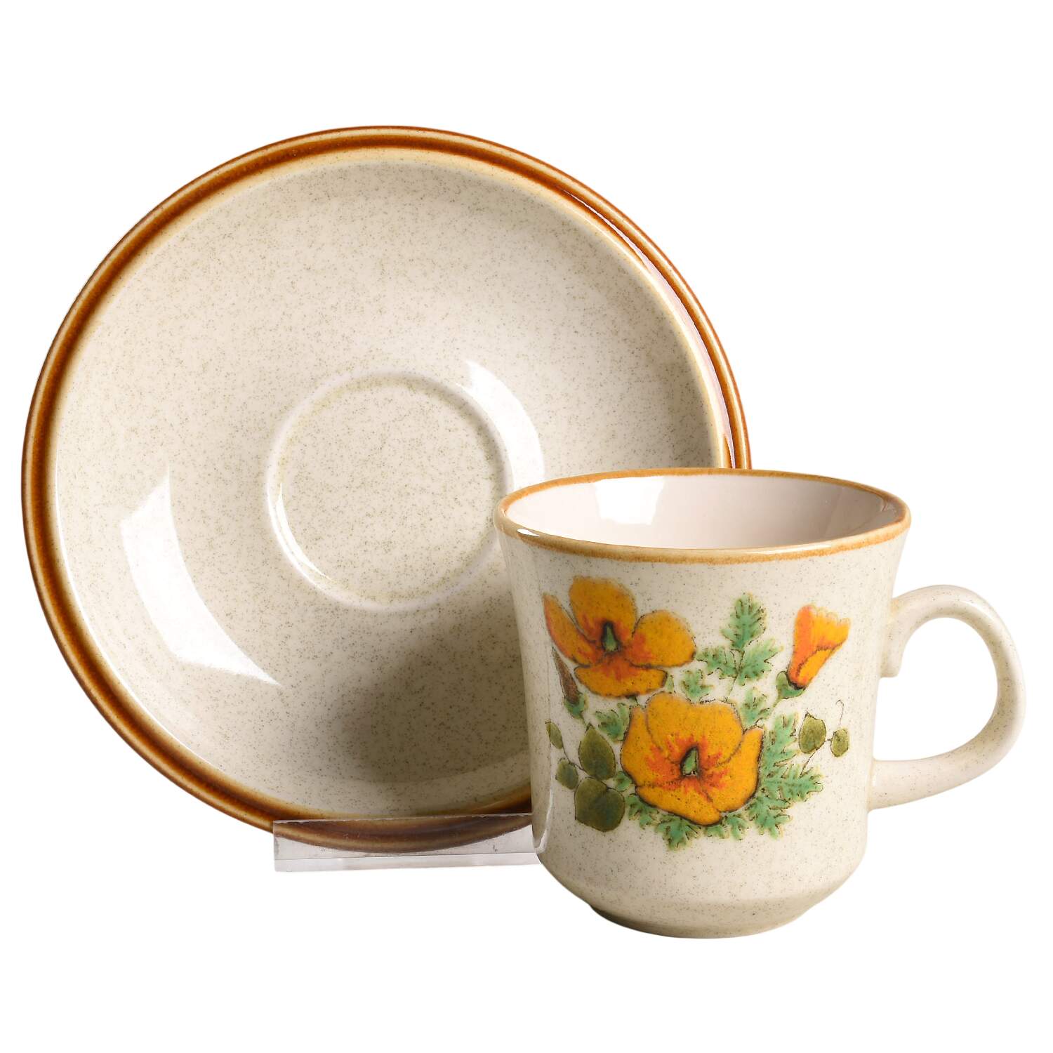Basket of Poppies Flat Cup & Saucer Set by Mikasa-1