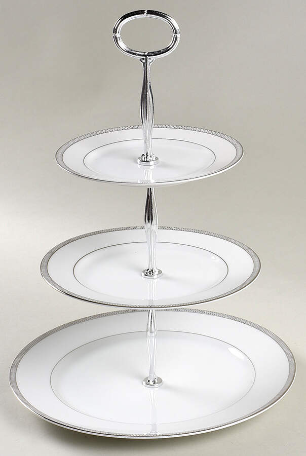 Barclay 13 7/8"-14 1/4" 3-Tiered Serving Tray(DP,SP,BB) HC by Mikasa-1