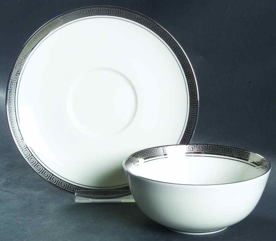 Barnard Flat Cream Soup Bowl & Saucer Set by Mikasa-1