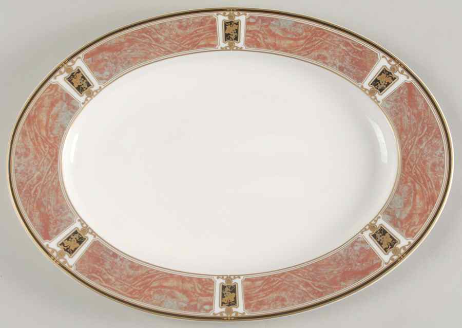 Barclay Square 15" Oval Serving Platter by Mikasa-1