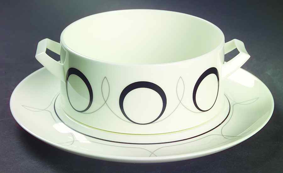 Basonge Gravy Boat & Underplate by Mikasa-1