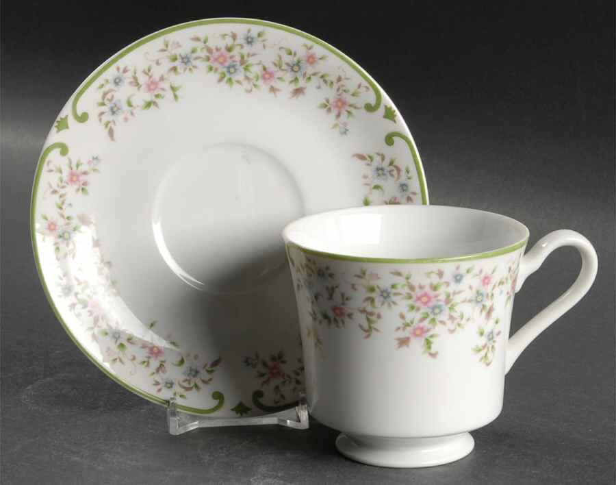 Beaumont Footed Cup & Saucer Set by Mikasa-1