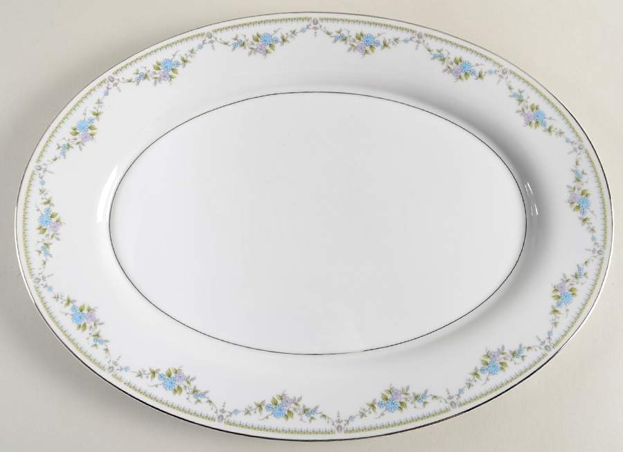 Betty Ann 14" Oval Serving Platter by Mikasa-1