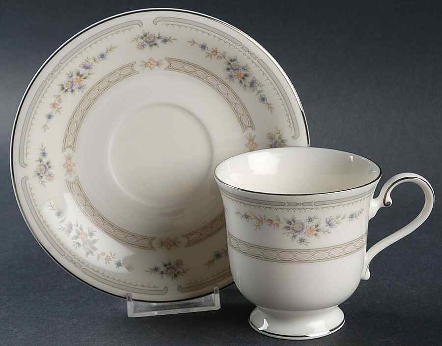 Beaumont Footed Cup & Saucer Set by Mikasa-1