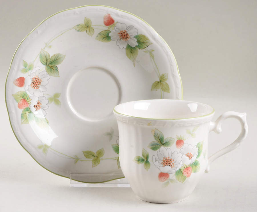 Berry Bloom Flat Cup & Saucer Set by Mikasa-1
