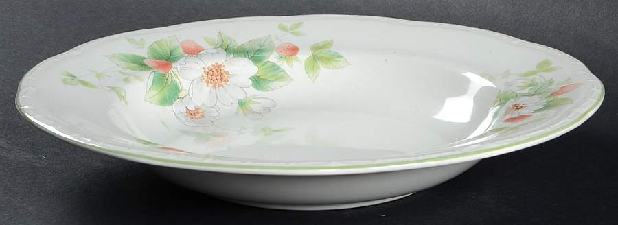 Berry Bloom Large Rim Soup Bowl by Mikasa-1