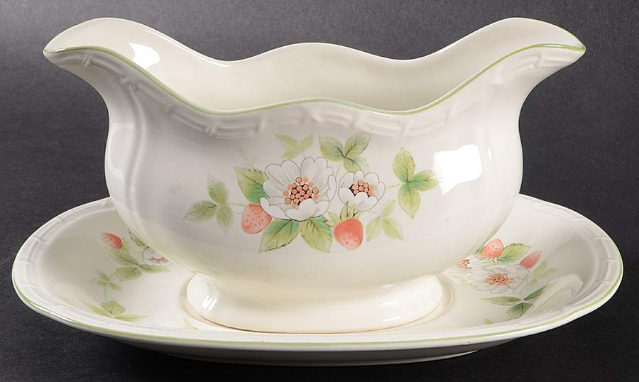 Berry Bloom Gravy Boat & Underplate by Mikasa-1