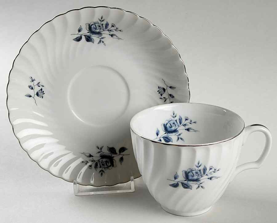 Bella Fleur Flat Cup & Saucer Set by Mikasa-1