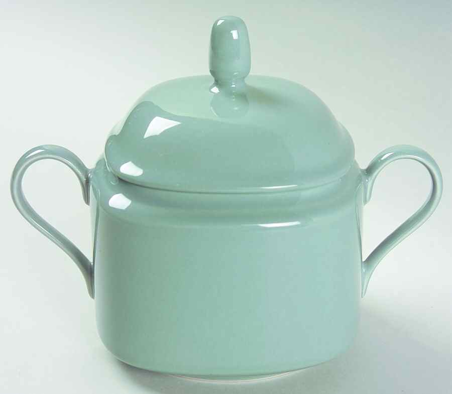 Bergen Green Sugar Bowl & Lid by Mikasa-1