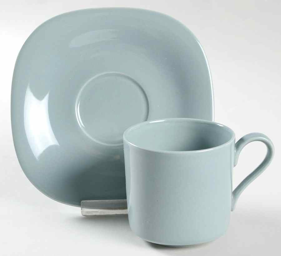 Bergen Green Flat Cup & Saucer Set by Mikasa-1