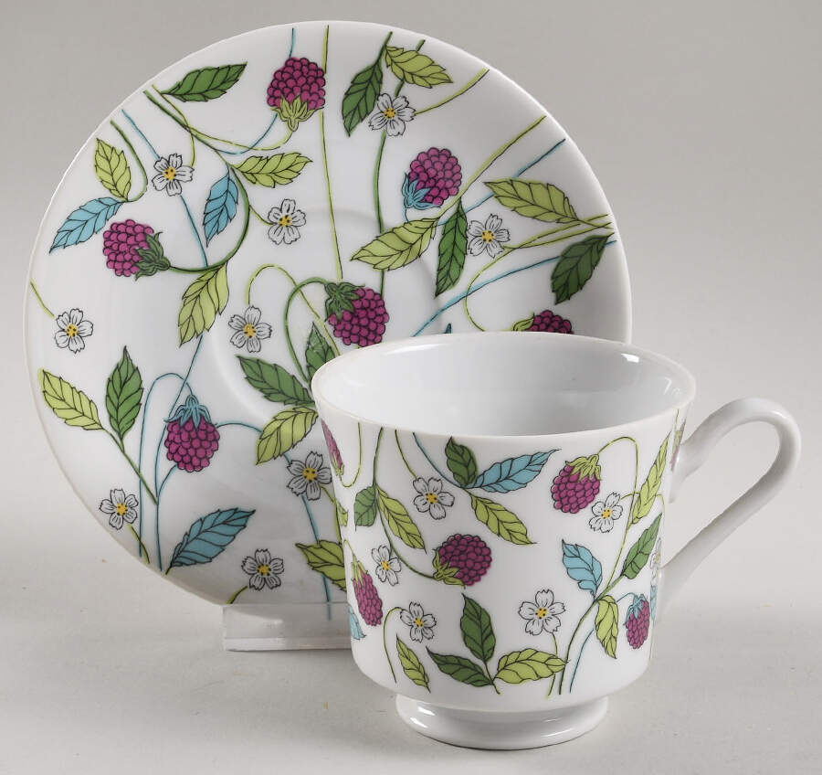 Berry Heaven Footed Cup & Saucer Set by Mikasa-1