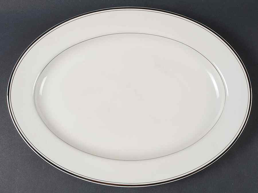 Belair 14" Oval Serving Platter by Mikasa-1