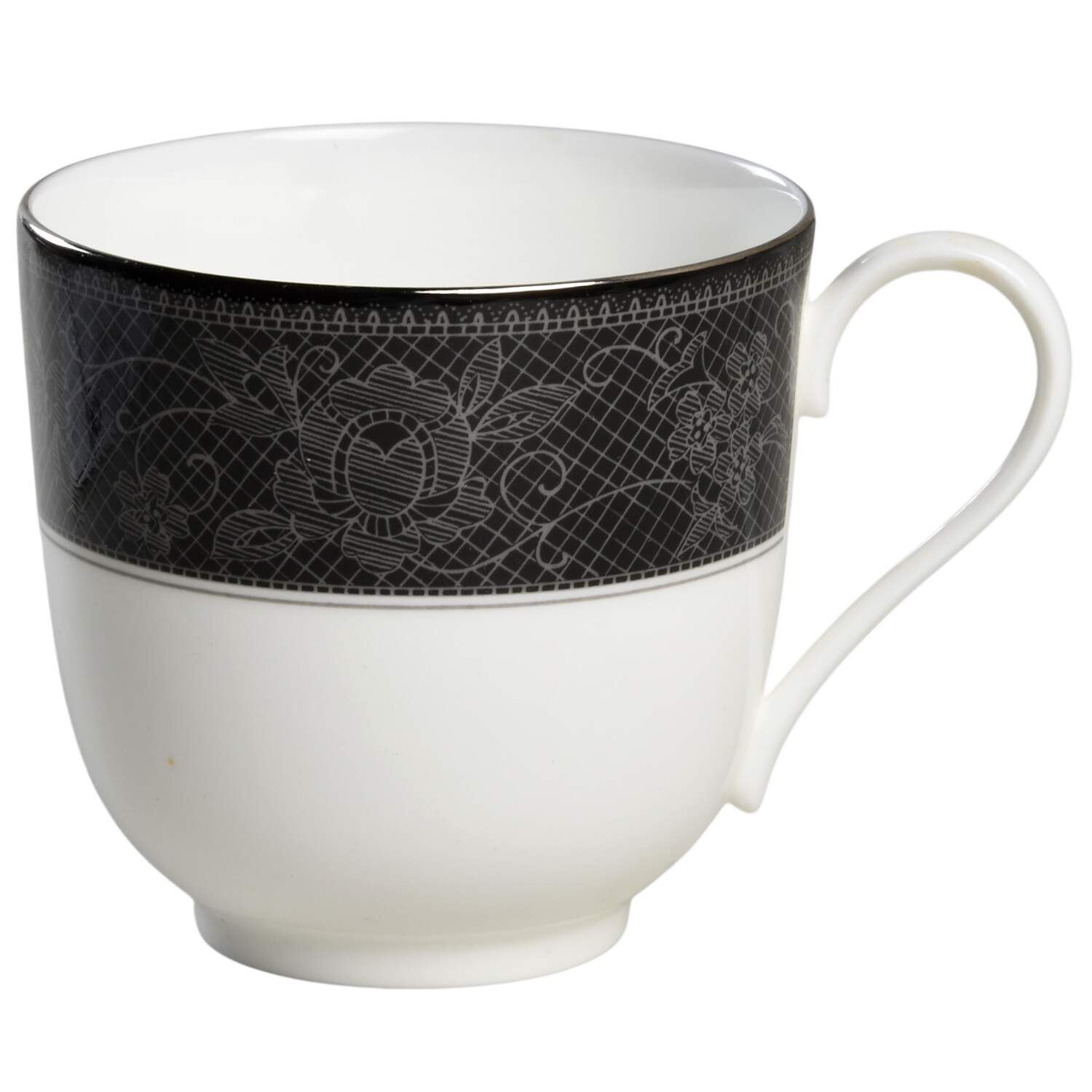 Belgian Lace Black (Mikasa Narumi #CAE05) Flat Cup by Mikasa-1