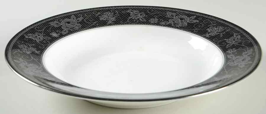 Belgian Lace Black (Mikasa Narumi #CAE05) Rim Soup Bowl by Mikasa-1