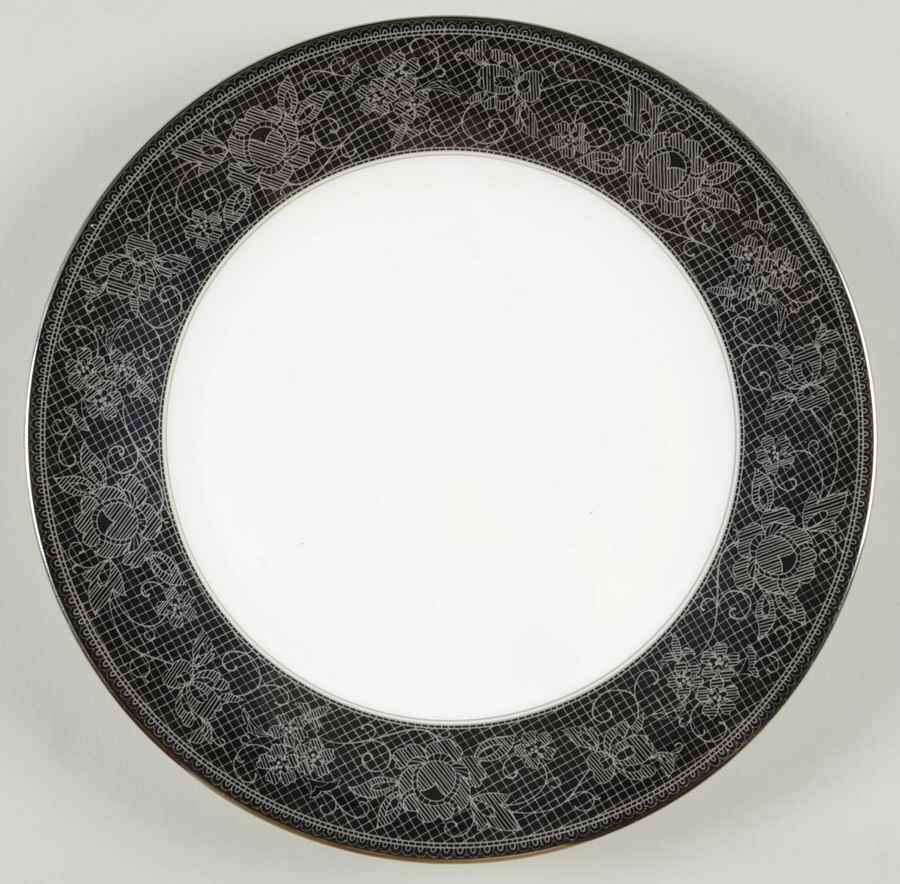 Belgian Lace Black (Mikasa Narumi #CAE05) Salad Plate by Mikasa-1
