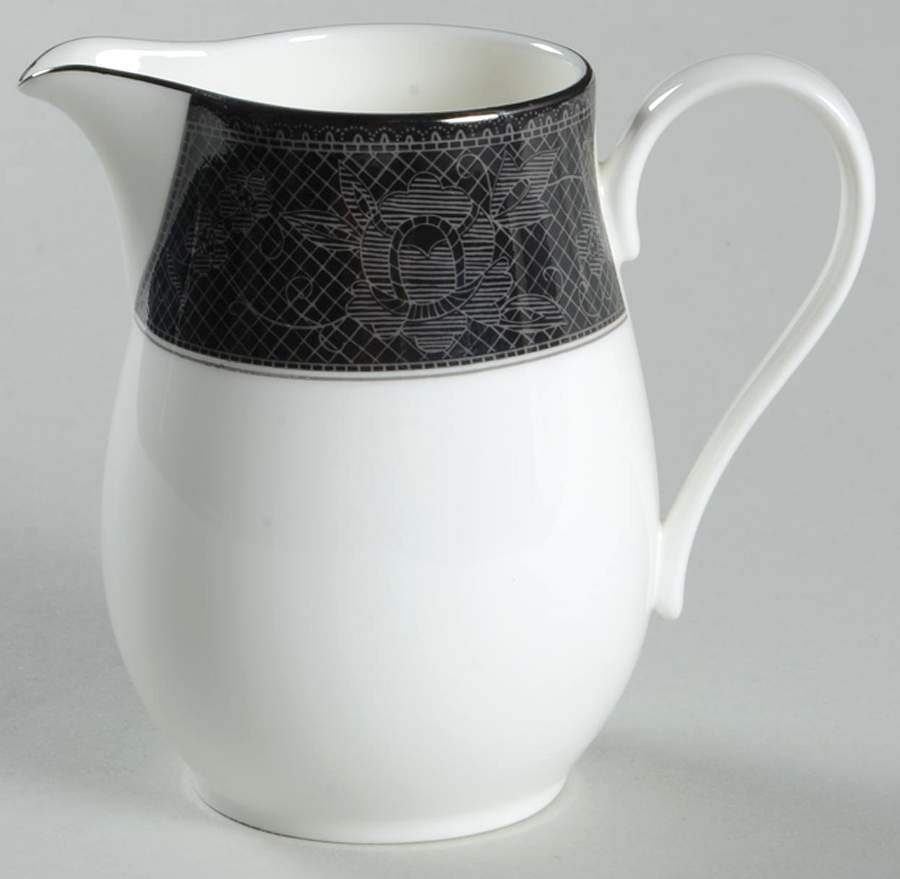 Belgian Lace Black (Mikasa Narumi #CAE05) Creamer by Mikasa-1