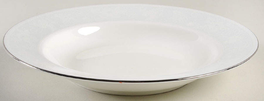 Belgian Lace White Rim Soup Bowl by Mikasa-1