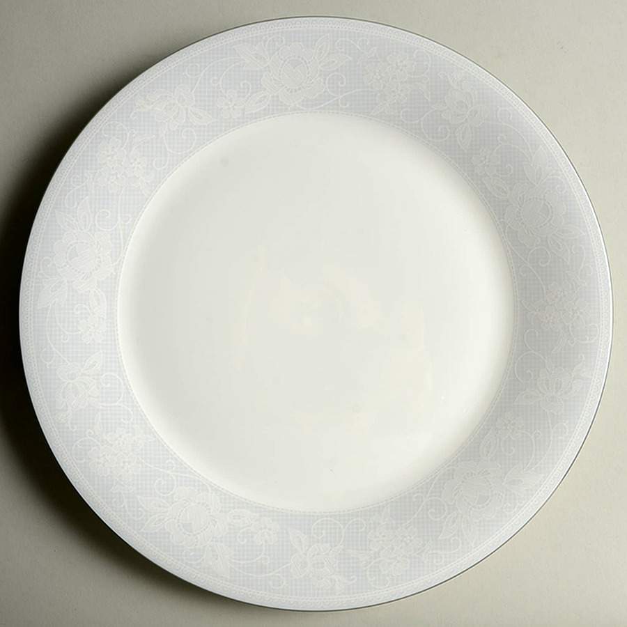 Belgian Lace White 12" Chop Plate (Round Platter) by Mikasa-1