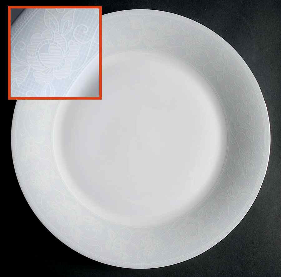 Belgian Lace White Dinner Plate by Mikasa-1