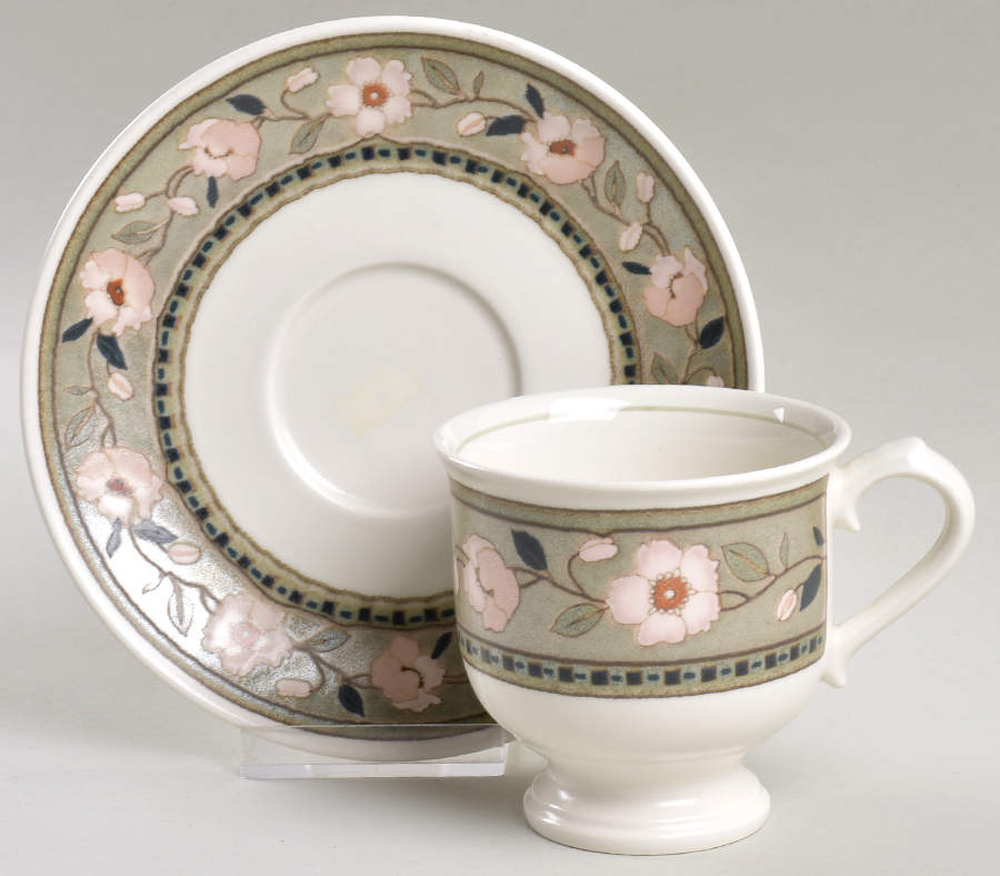Belmont Footed Cup & Saucer Set by Mikasa-1