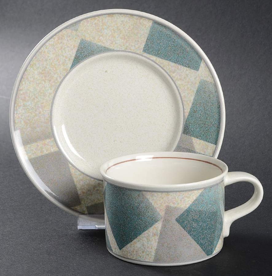 Bermuda (Intaglio Line) Flat Cup & Saucer Set by Mikasa-1