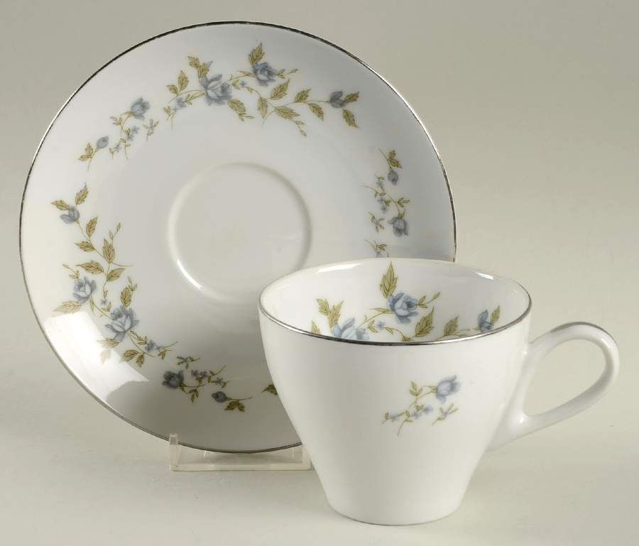 Bella Rose Flat Cup & Saucer Set by Mikasa-1