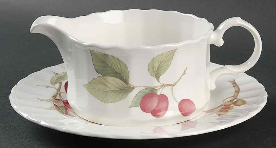 Belle Terre Round Gravy Boat & Underplate (Salad Plate) by Mikasa-1