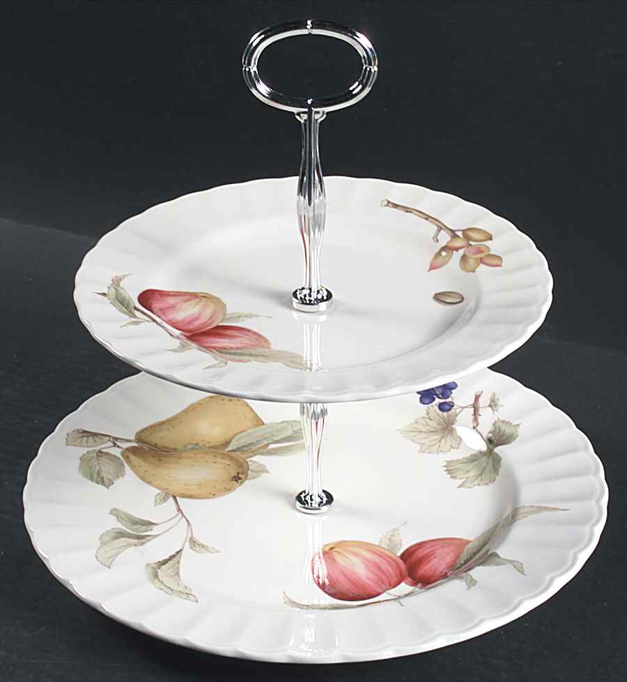 Belle Terre 6 5/8"-10"  2 Tiered Serving Tray (Dp, Sp) HC by Mikasa-1