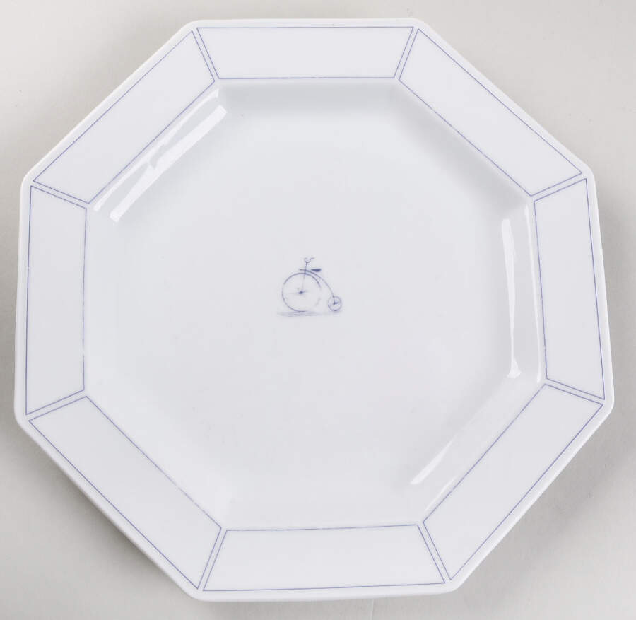 Bicycle Blue Dinner Plate by Mikasa-1