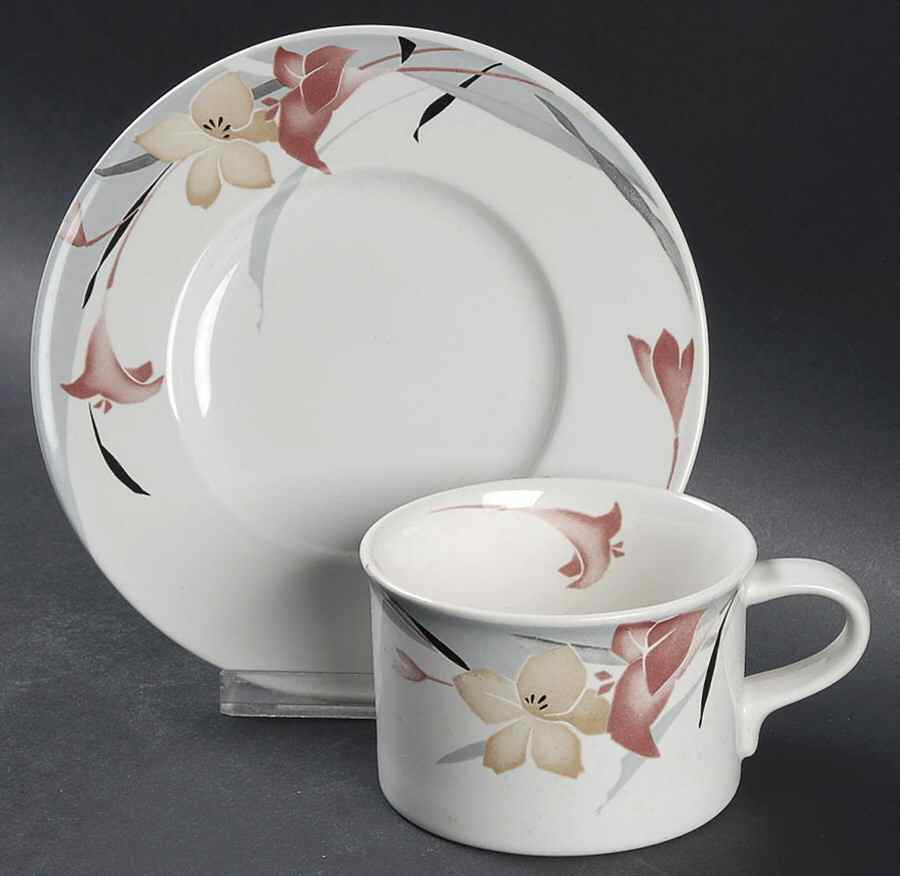 Bittersweet Garden Flat Cup & Saucer Set by Mikasa-1