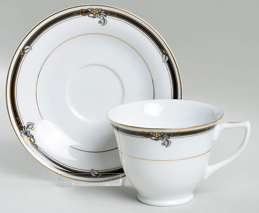 Bijou Footed Cup & Saucer Set by Mikasa-1