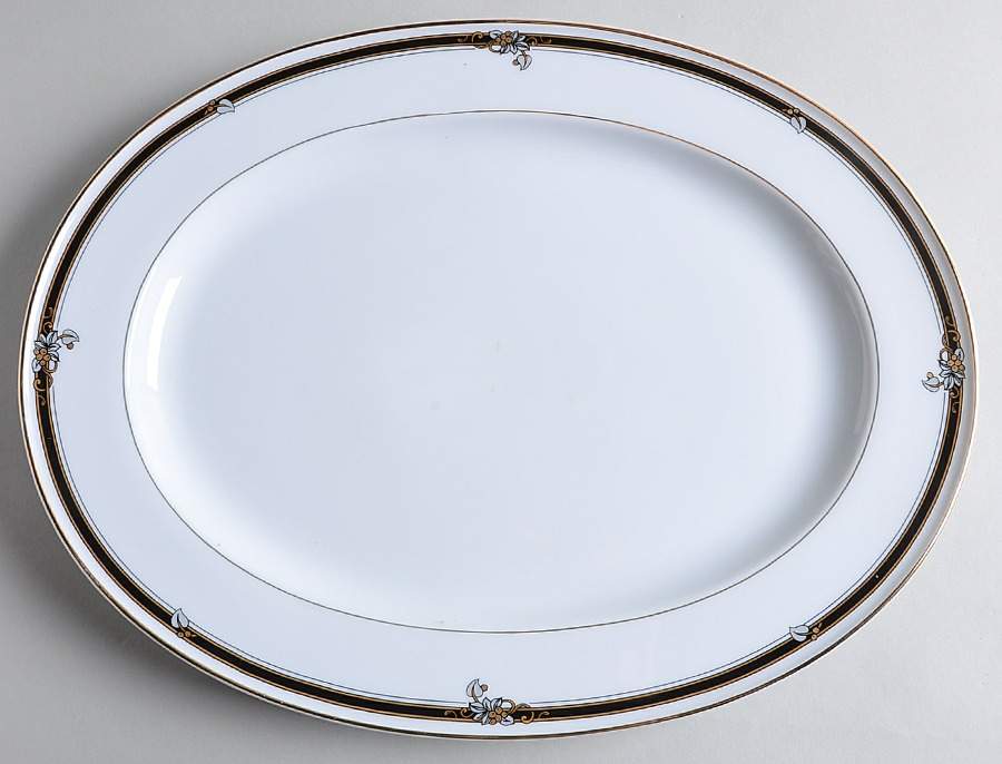 Bijou 14" Oval Serving Platter by Mikasa-1