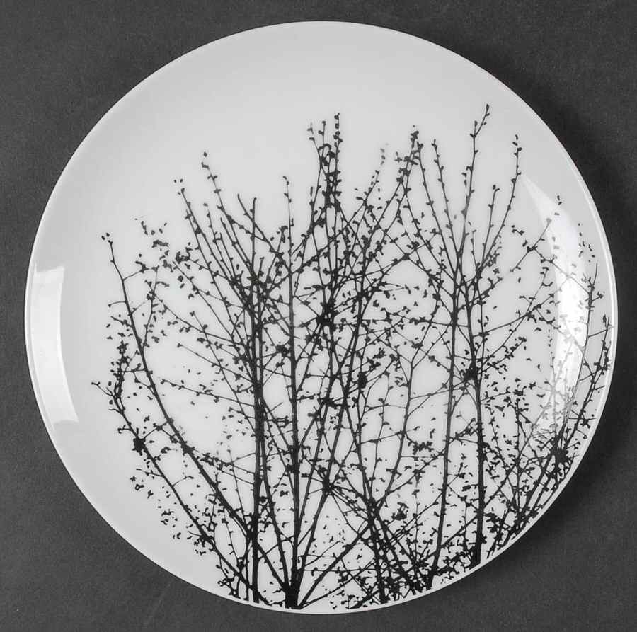 Birches Black Salad Plate by Mikasa-1