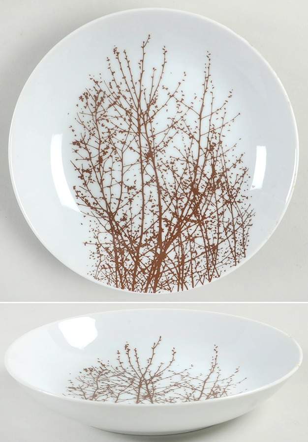 Birches Brown Coupe Soup Bowl by Mikasa-1