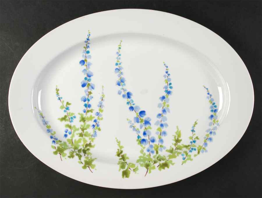 Blue Bells 16" Oval Serving Platter by Mikasa-1