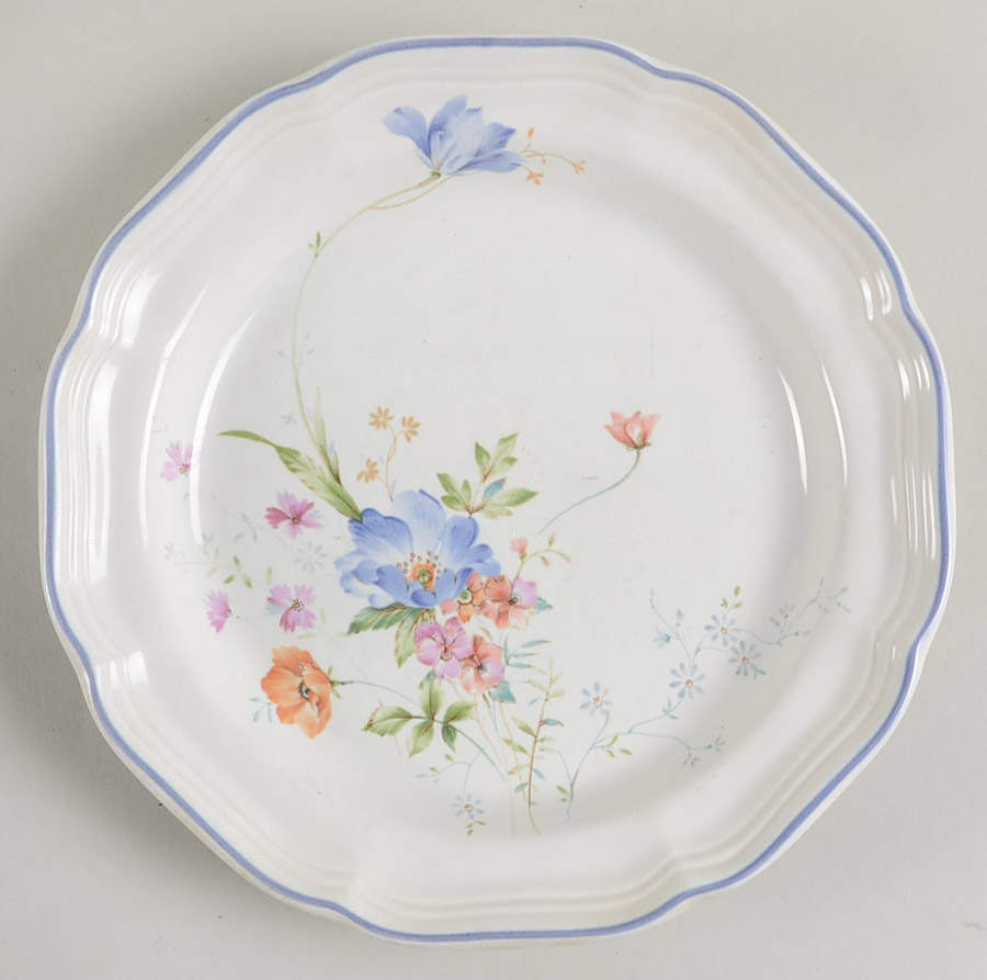 Blue Bouquet Salad/Dessert Plate by Mikasa-1