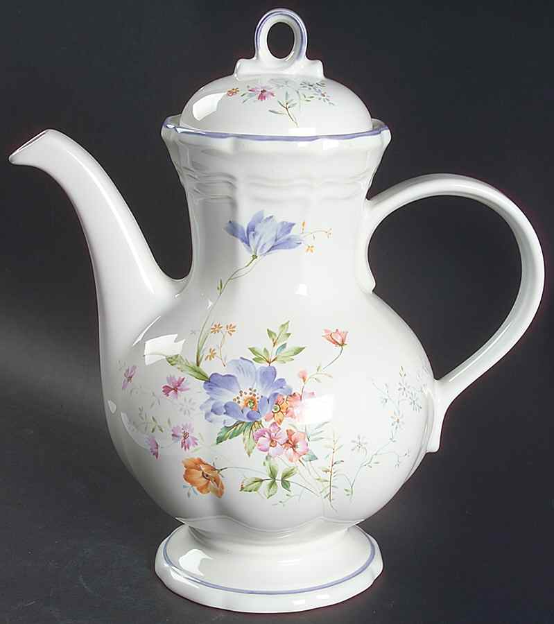 Blue Bouquet Coffee Pot & Lid by Mikasa-1