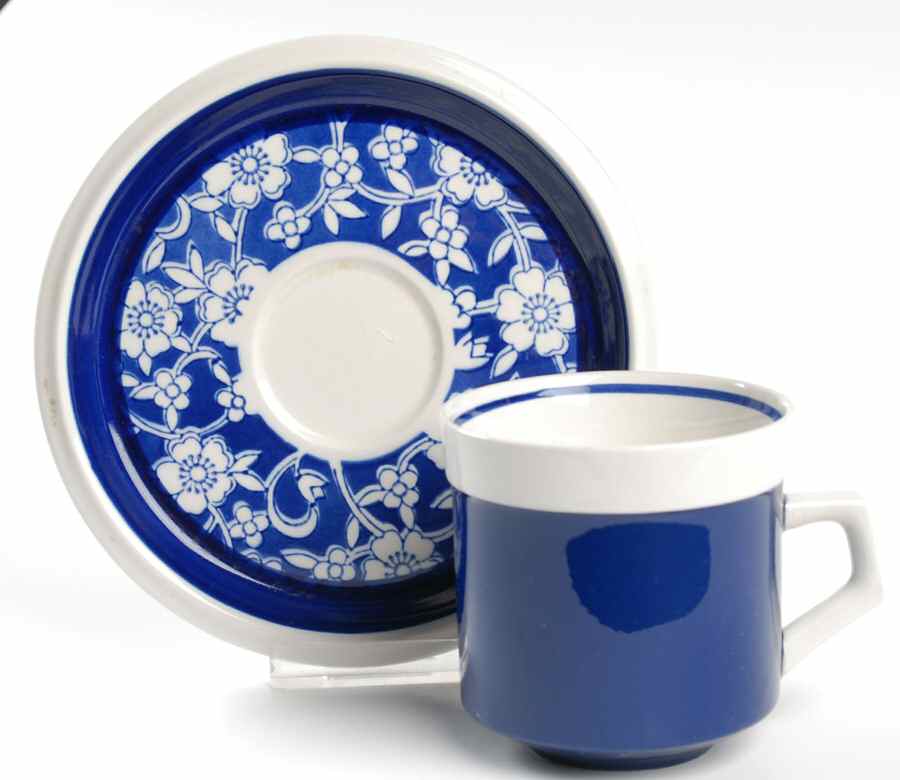 Blue Bonnet Flat Cup & Saucer Set by Mikasa-1