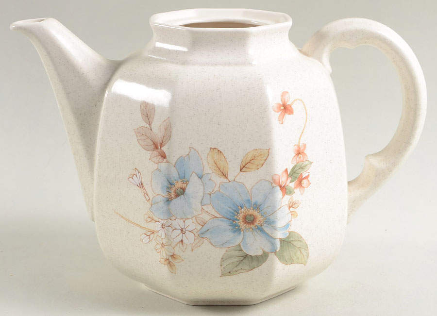 Blue Clematis Coffee Pot No Lid by Mikasa-1