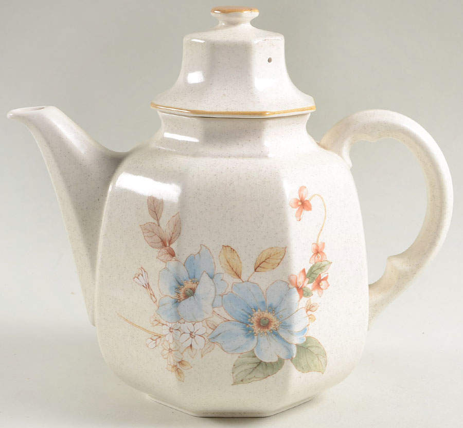 Blue Clematis Coffee Pot & Lid by Mikasa-1
