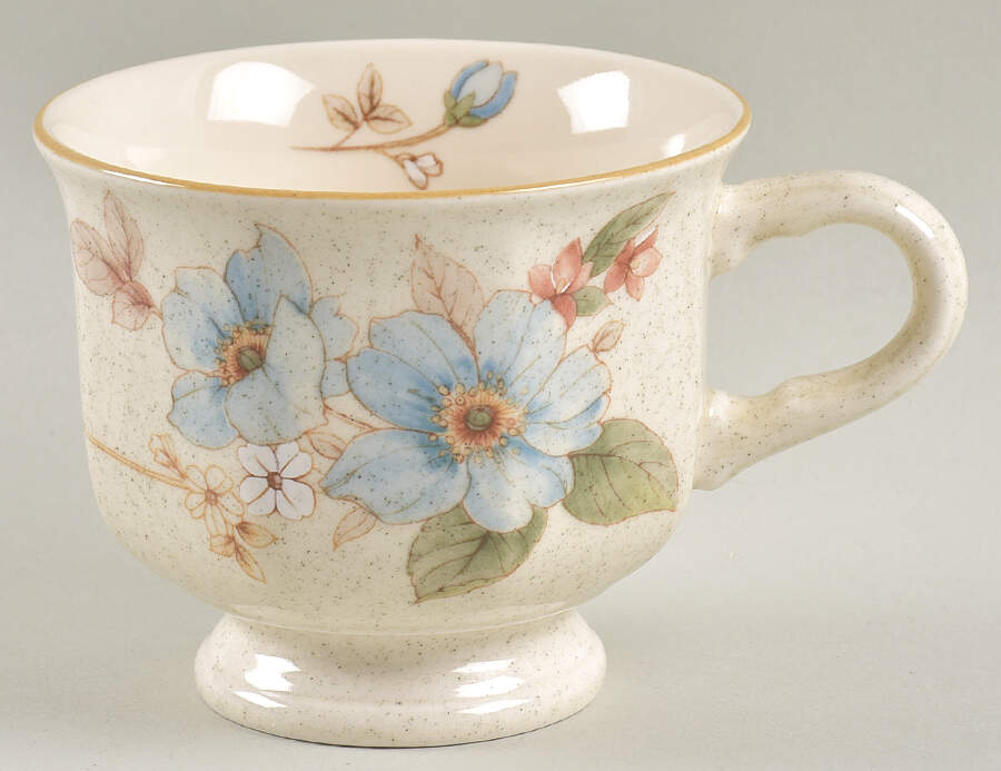 Blue Clematis Footed Cup by Mikasa-1