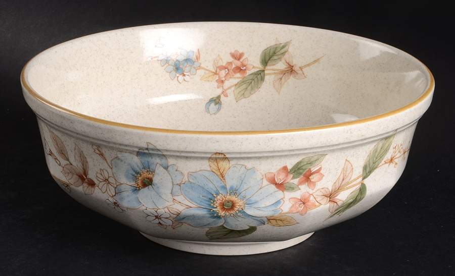 Blue Clematis 8" Round Vegetable Bowl by Mikasa-1