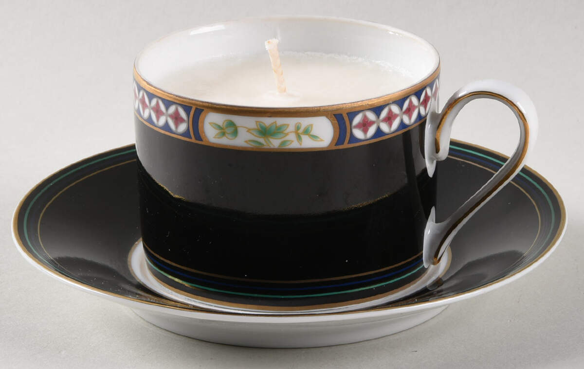 Black Diamond Scented Cup & Saucer Candle-Lavender  HC by Mikasa-1