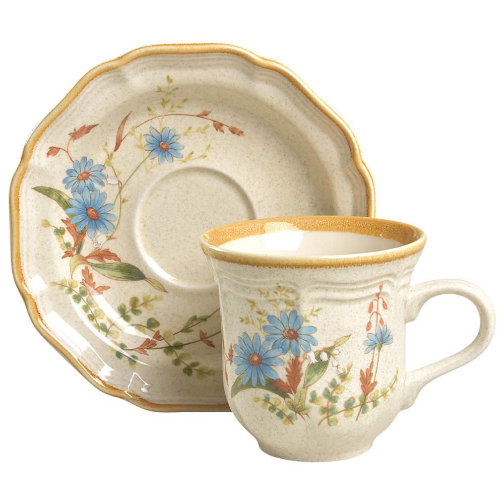 Blue Daisies Flat Cup & Saucer Set by Mikasa-1