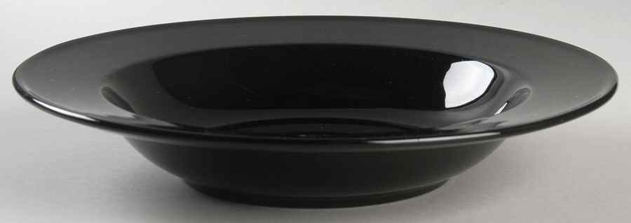 Black Diamond (All Black) Large Rim Soup Bowl by Mikasa-1