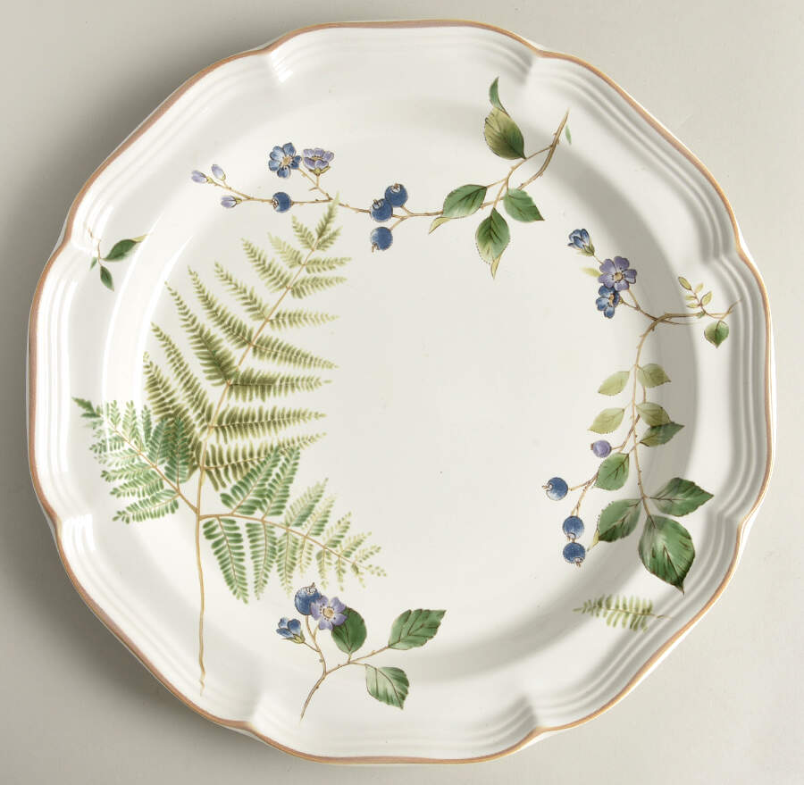 Blueberry Fern 12" Chop Plate (Round Platter) by Mikasa-1